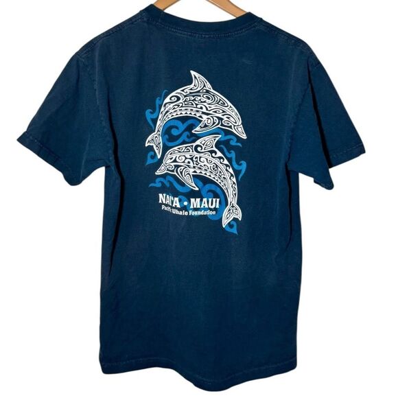Vintage Y2K Alstyle Nai’a Maui Pacific Whale Foundation Tribal Tshirt Men’s Med - Picture 1 of 5